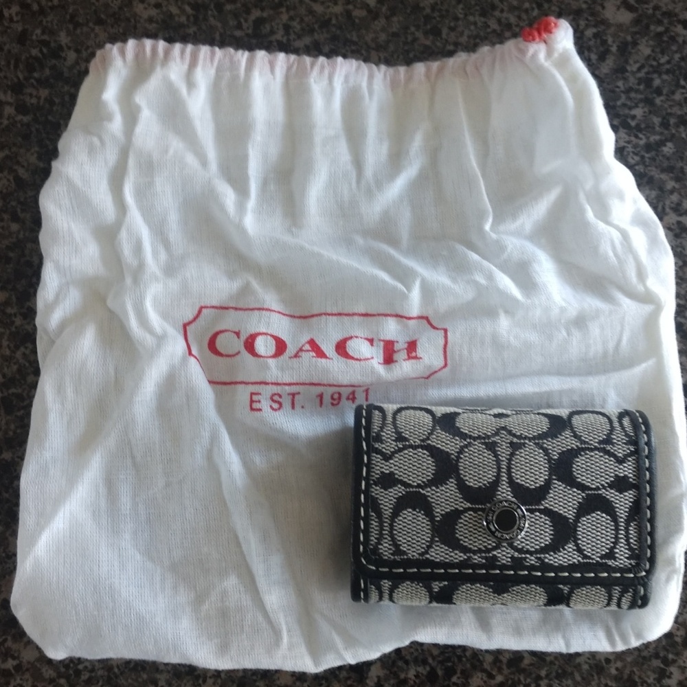 NEW Coach Signature Black and Grey Contact Case